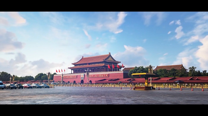 建党百年演讲朗诵配乐LED背景视频