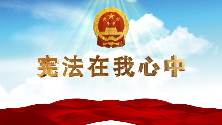 学宪法、讲宪法，宪法主题宣传/演讲-宪法在我心中主题演讲经典朗诵配乐led背景视频