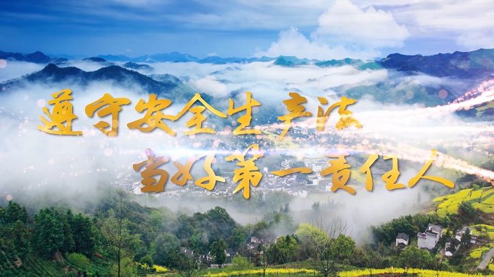 遵守安全生产法  当好第一责任人-安全生产法主题演讲经典朗诵配乐led背景视频