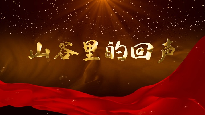 山谷里的回声-红色主题爱国诗歌经典朗诵配乐led背景视频