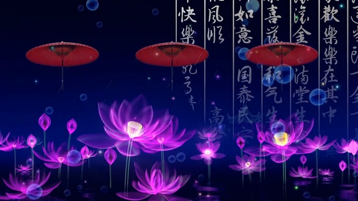 雨中花-流行歌曲舞蹈舞台背景视频