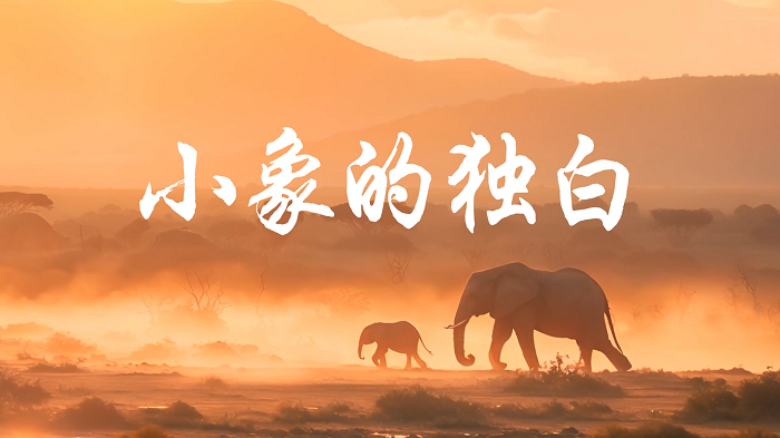 小象的独白-小众高分获奖作品，演讲配乐背景视频